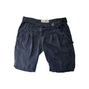 Tennis Brand Low Rise Navy Lyocell Shorts Womens 8 Lightweight Side Tie GUC